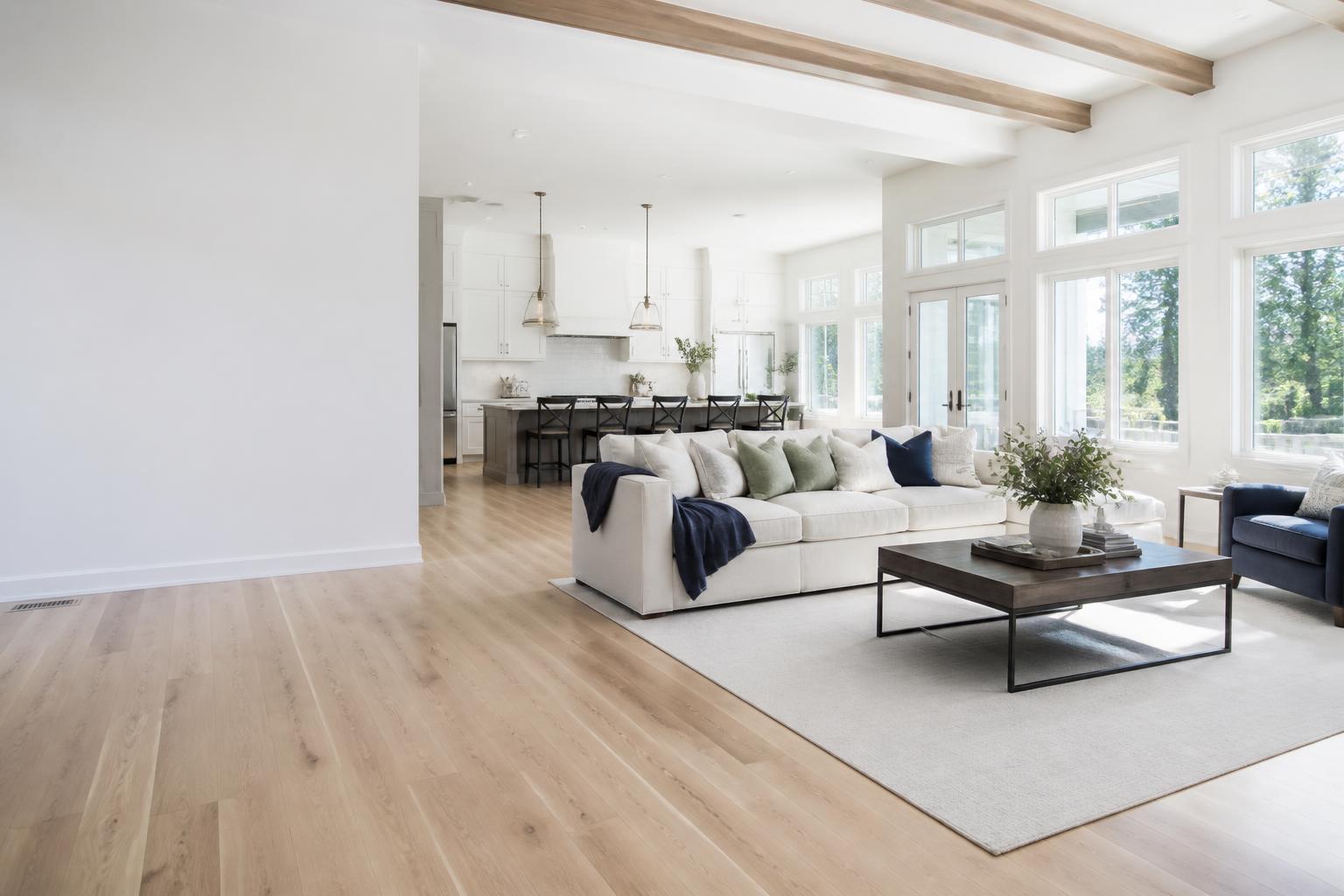 Immaculate sunlit modern living room