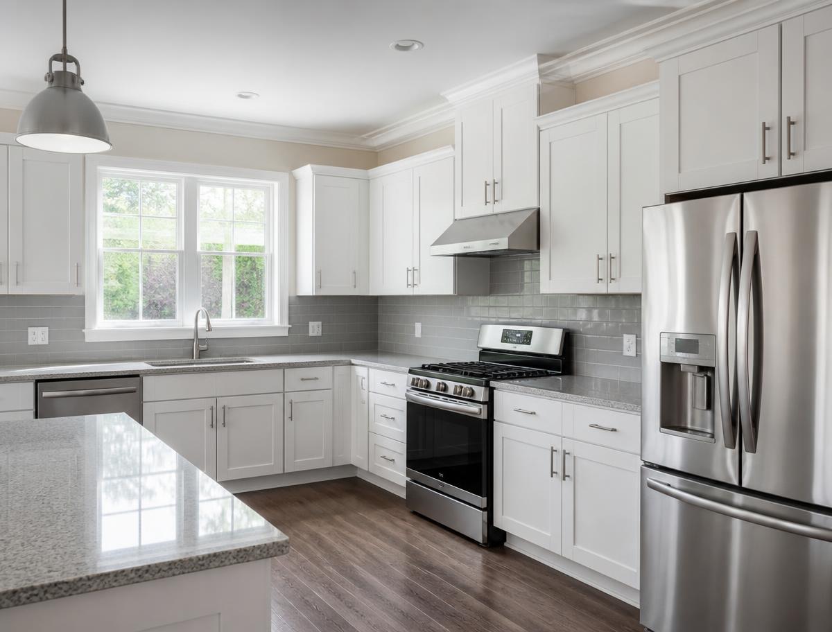 Bright spotless kitchen after a deep clean